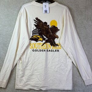 Comfort Colors Southern Miss Golden Eagles T Shirt Large Ivory Long Sleeve NEW